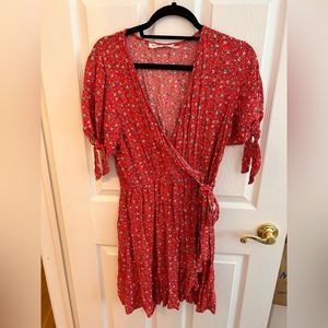 New Francesca’s red floral dress
